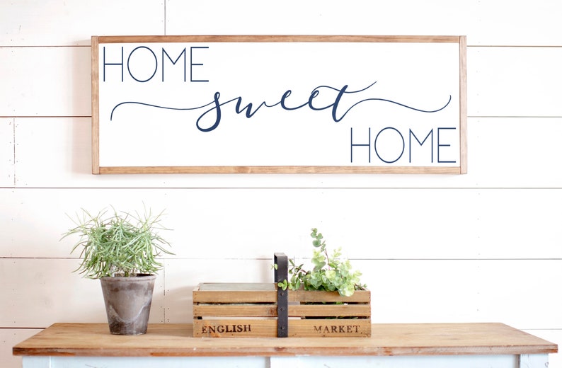 Home Sweet Home Sign Above Couch Sign Living Room Signs image 6