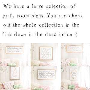 Girls Room Sign Happy Girls are the Prettiest Sign Happy Girls Sign Framed Wood Signs Signs for Home Home Decor Sign image 6