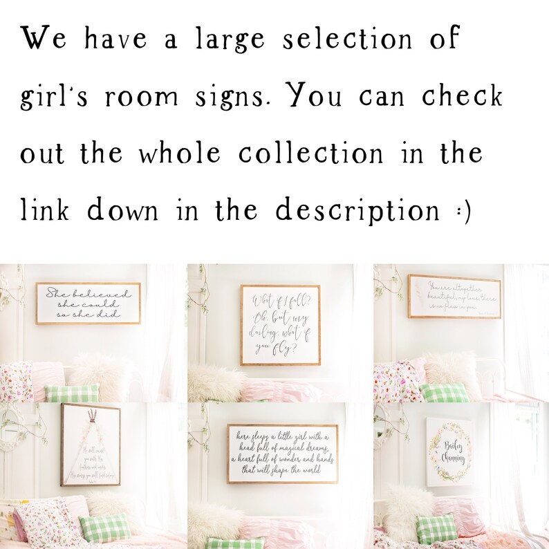 Girls Room Sign Happy Girls are the Prettiest Sign Happy Girls Sign Framed Wood Signs Signs for Home Home Decor Sign image 6