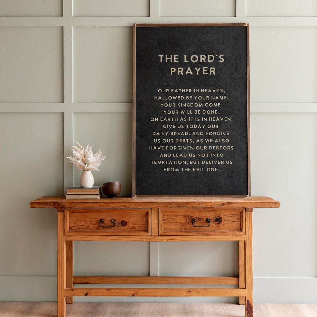 Christian Wall Art the Lord's Prayer Sign Christian Wall Decor Bible Verse Sign 152 Etsy