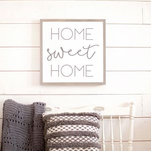 Home Sweet Home Sign Home Sweet Home Wood Sign Framed Home Sign Living Room Wall Decor Rustic Wood Signs Framed Wood Signs 040 image 3