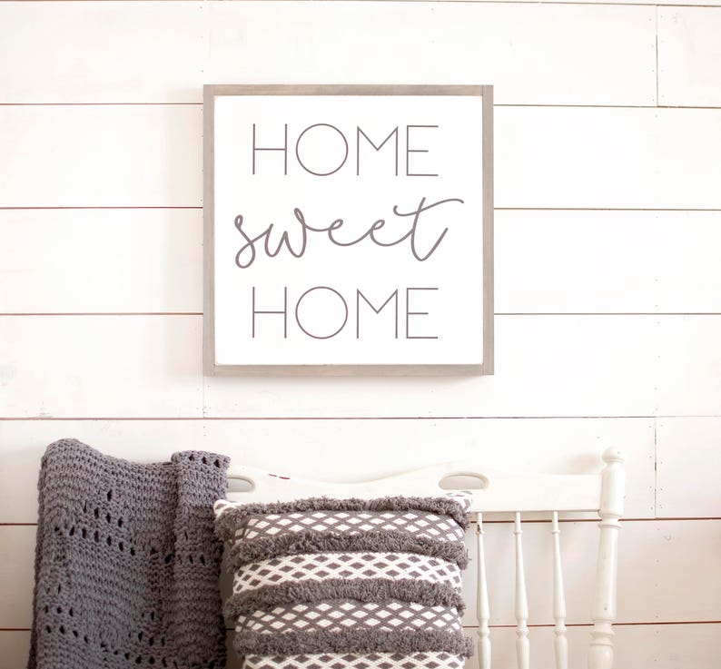 Home Sweet Home Sign Home Sweet Home Wood Sign Framed Home Sign Living Room Wall Decor Rustic Wood Signs Framed Wood Signs 040 image 3