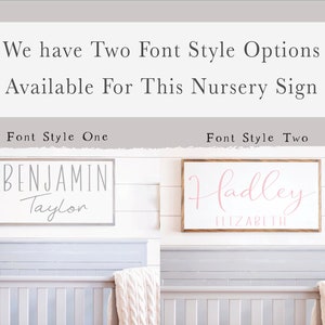 Framed Wood Nursery Name Sign: Personalized Baby Room Decor bild 3