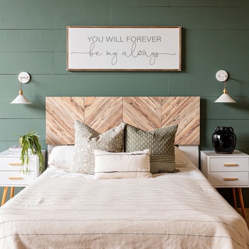 Panneau en bois You Will Forever Be My Always | Décoration murale de chambre à coucher | 483
