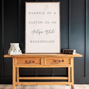Custom Bible Verse Sign: Antique Charcoal Background Framed Wood Sign image 2