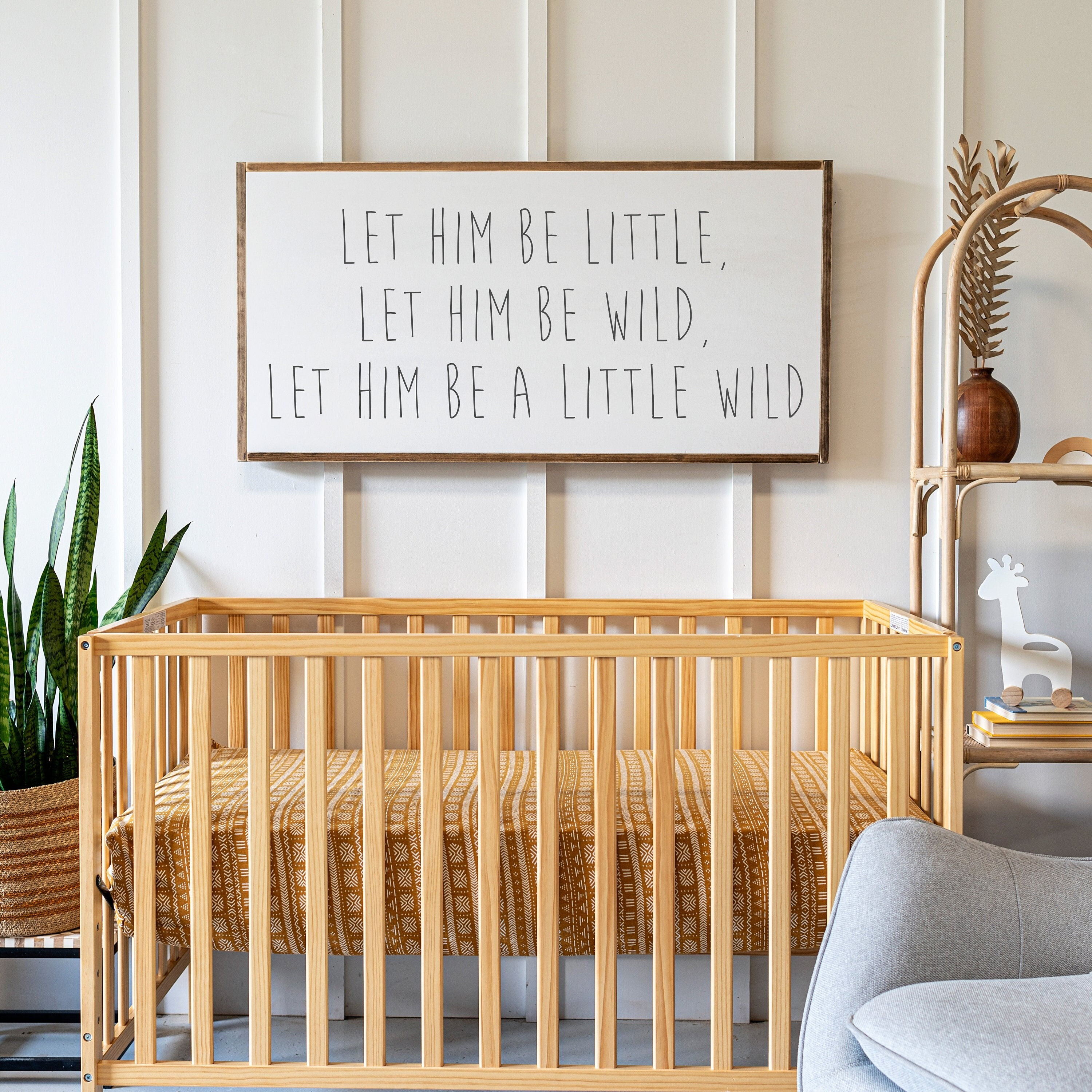 Cartello In Legno Little Man Cave Per Camera Bambino - 25 X 30 Cm, Decorazione Rustica, Con Gancio - 4