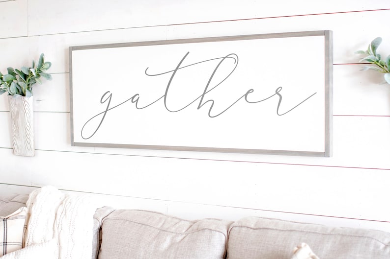 Gather Sign Gather Sign Large Gather Wood Sign Gather Sign Wood Dining Room Signs Dining Room Wall Decor Thanksgiving Sign 039 Bild 6