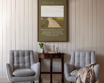 Proverbs 3 Vintage Art Print: Scripture Wall Art | 633