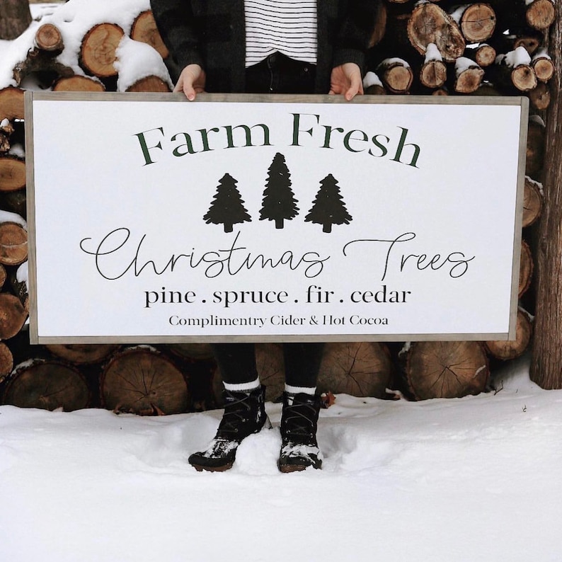 Christmas Tree Farm Sign Christmas Tree Farm Sign Large Etsy