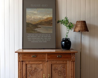 Isaiah 41 Vintage Art Scene: Christian Scripture Painting | 632