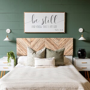 Be Still and Know That I Am God Sign Be Still and Know Scripture Wall Art Bible Verse Sign Be Still Framed Wood Signs 046 image 3