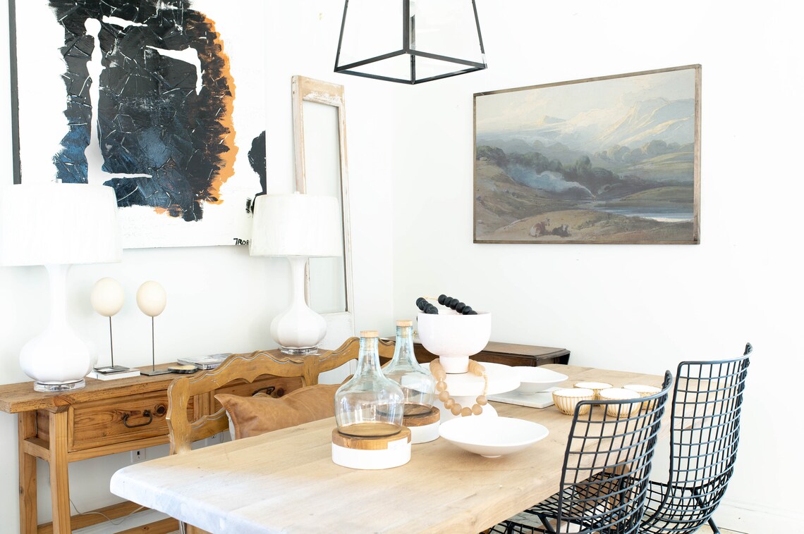 Overlook Wall Art Living Room Wood Sign Landscape Wall Art Etsy