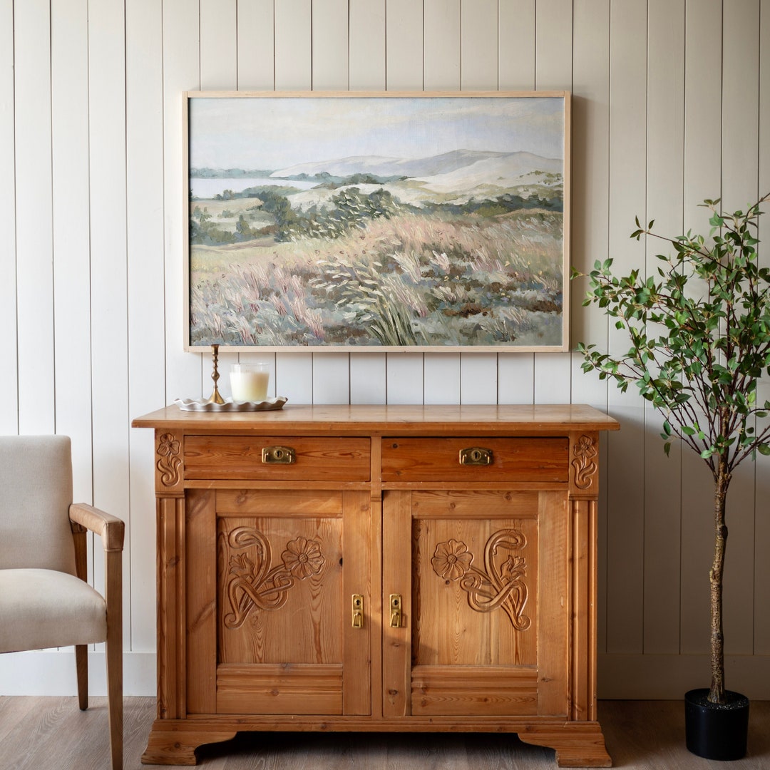 Framed Wall Art | Extra Large Living Room Wall Art | Watercolor Vintage ...