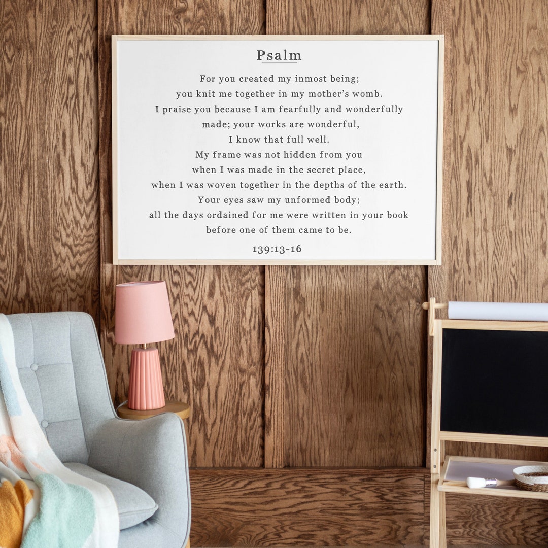 Psalm 139 Sign | Fearfully and Wonderfully Made Sign | Living Room Sign ...