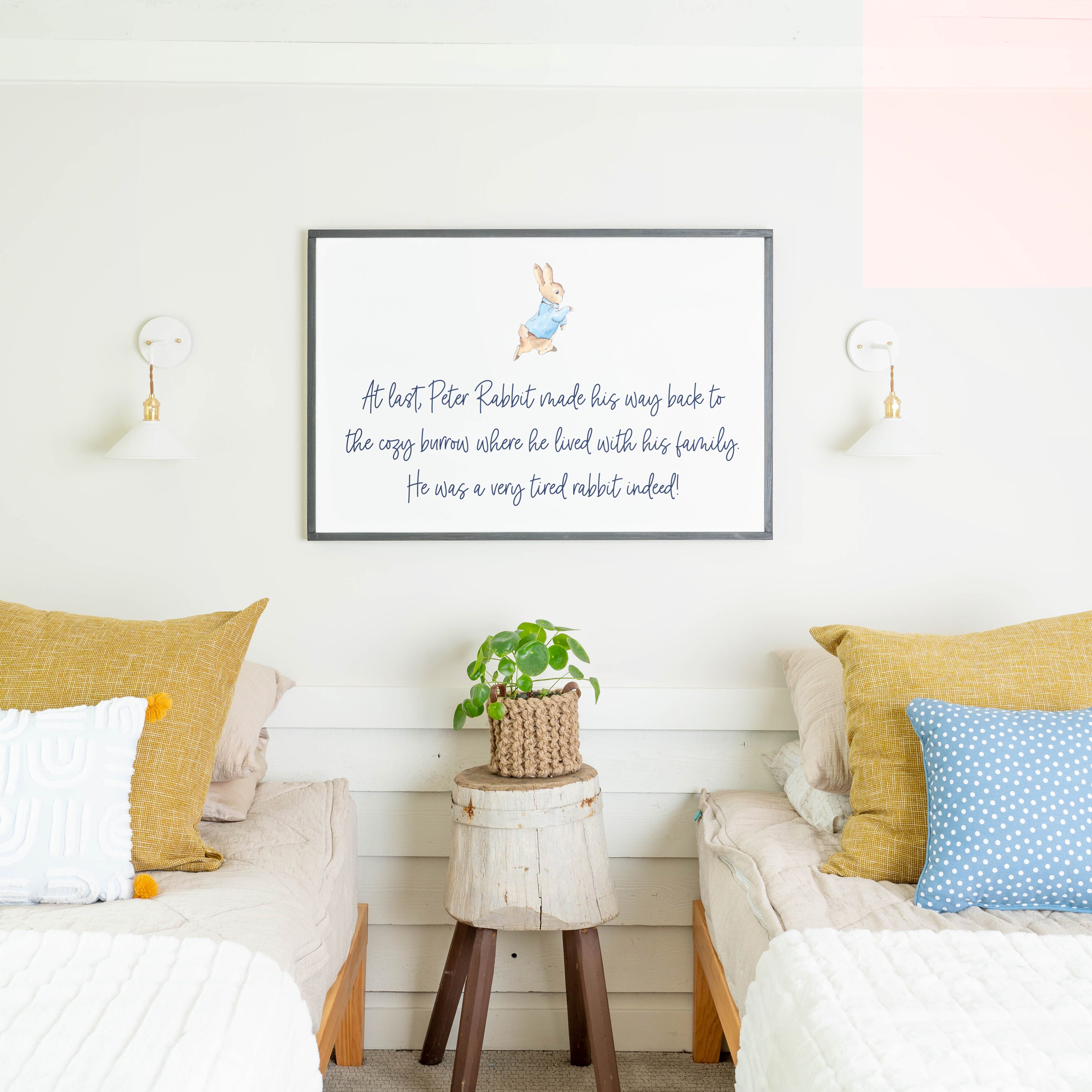 Tired Peter Rabbit Peter Rabbit Nursery Sign |