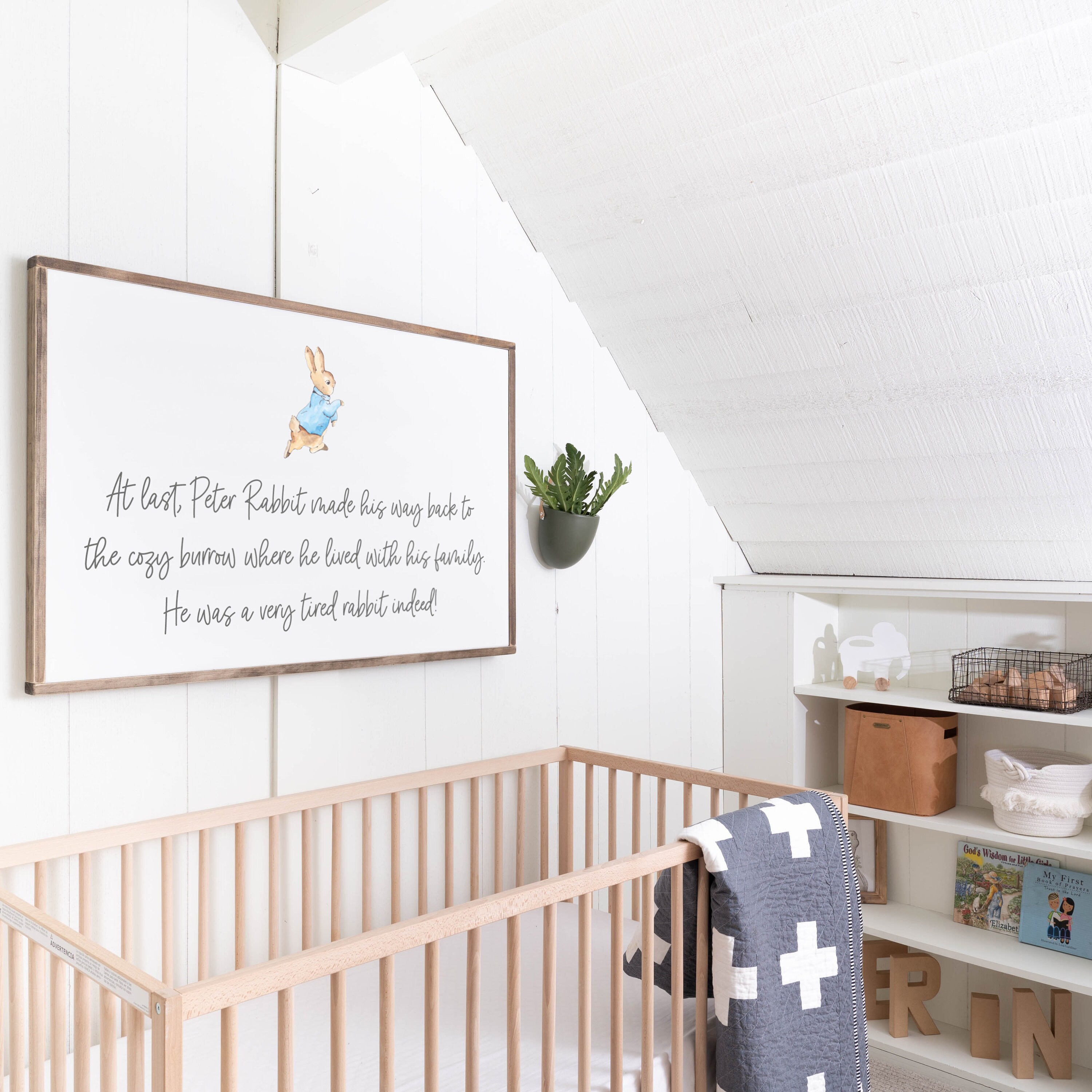 Tired Peter Rabbit Peter Rabbit Nursery Sign |