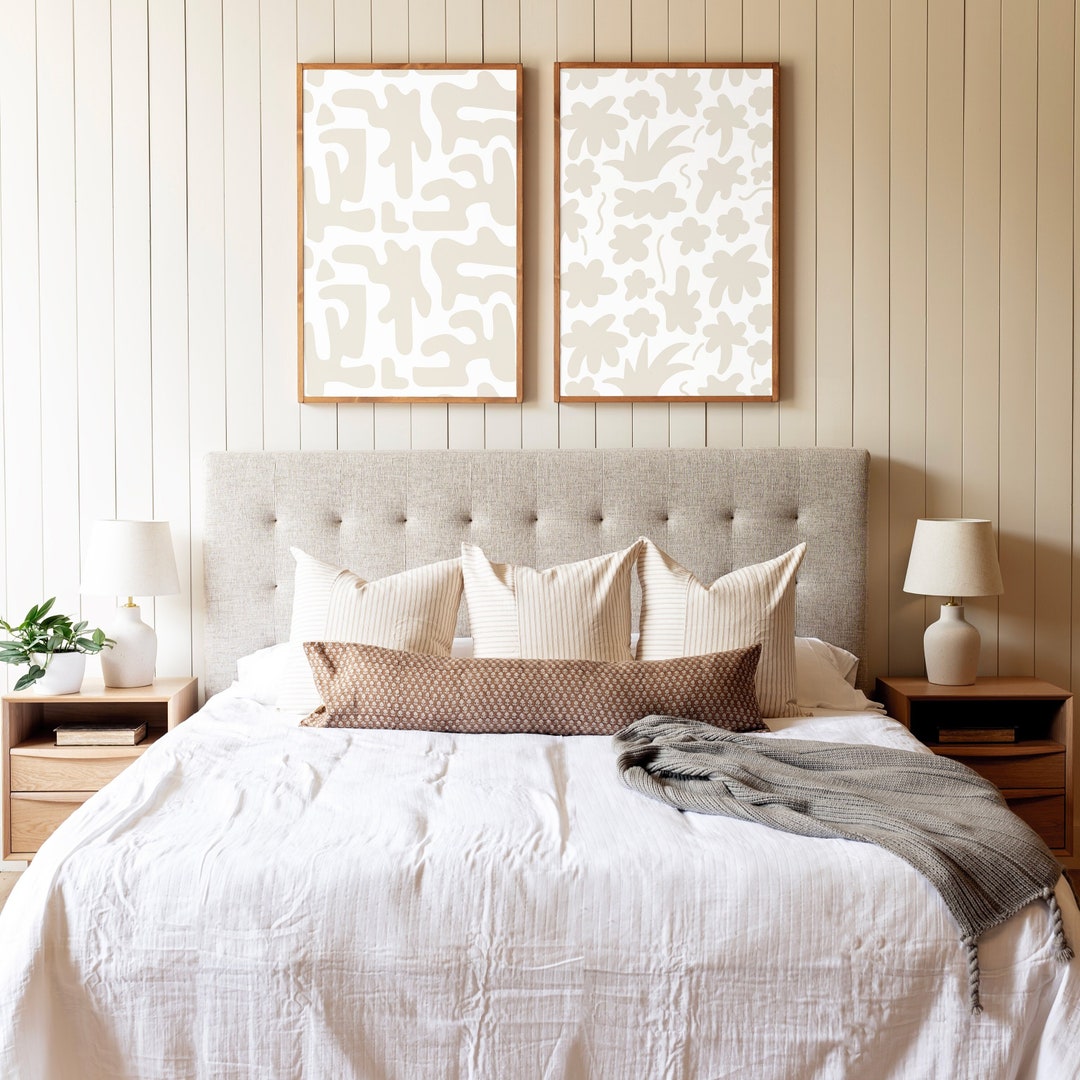 Modern Boho Bedroom Wall Art | Modern Boho Pattern Art | Modern Boho ...