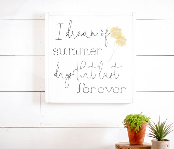 Summer Sign Summer Wall Decor I Dream Of Summer Days That Etsy