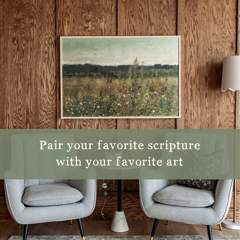 Custom Scripture Art Custom Scripture With Vintage Art Christian Wall Art Christian Wall Decor Vintage Scripture Wall Decor image 1