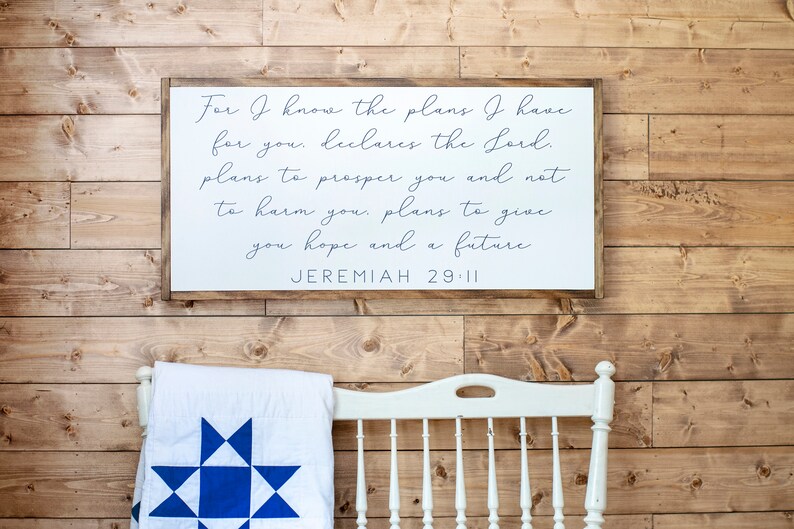 Scripture Wall Art for I Know the Plans I Have for You Wood Etsy