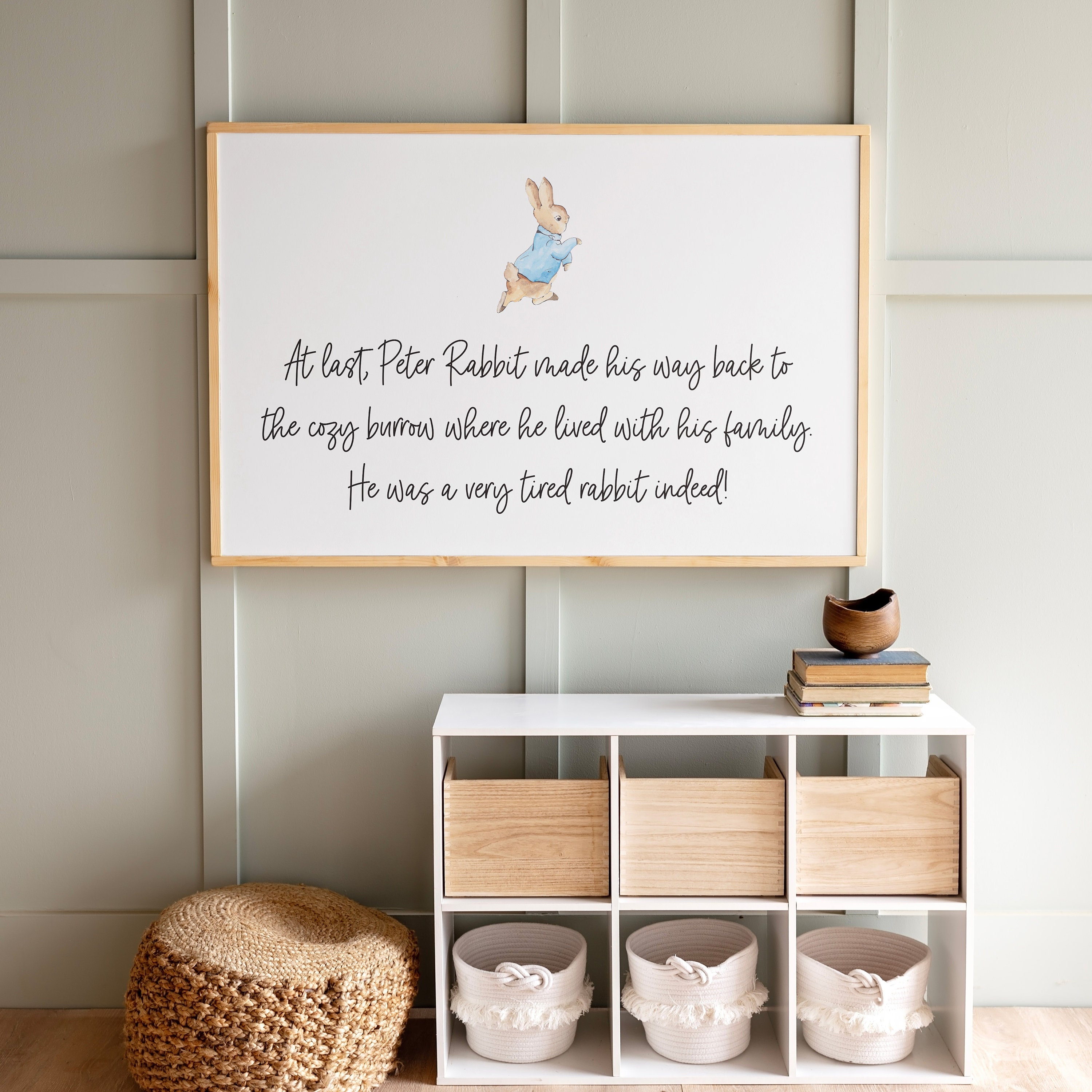 Tired Peter Rabbit Peter Rabbit Nursery Sign | A Very Tired Peter Rabbit Quote | Peter ...