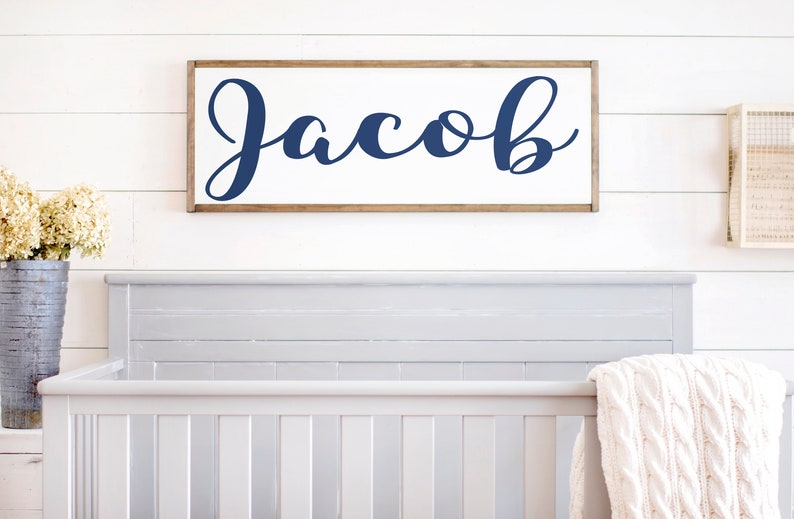 Nursery Name Sign Name Sign For Nursery Nursery Name Sign | Etsy