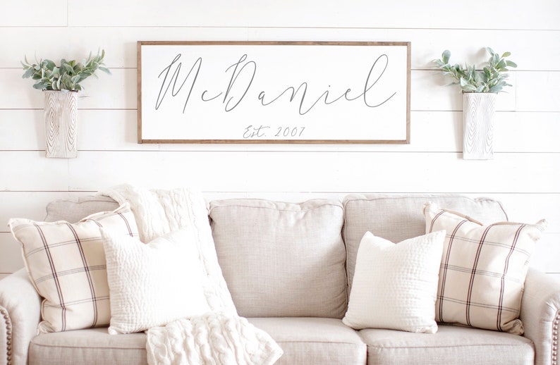 Family Name Sign | Wedding Gift | Housewarming Gift | Christmas Gift | Last Name Sign | Bridal Shower Gift | Family Name Established Sign 