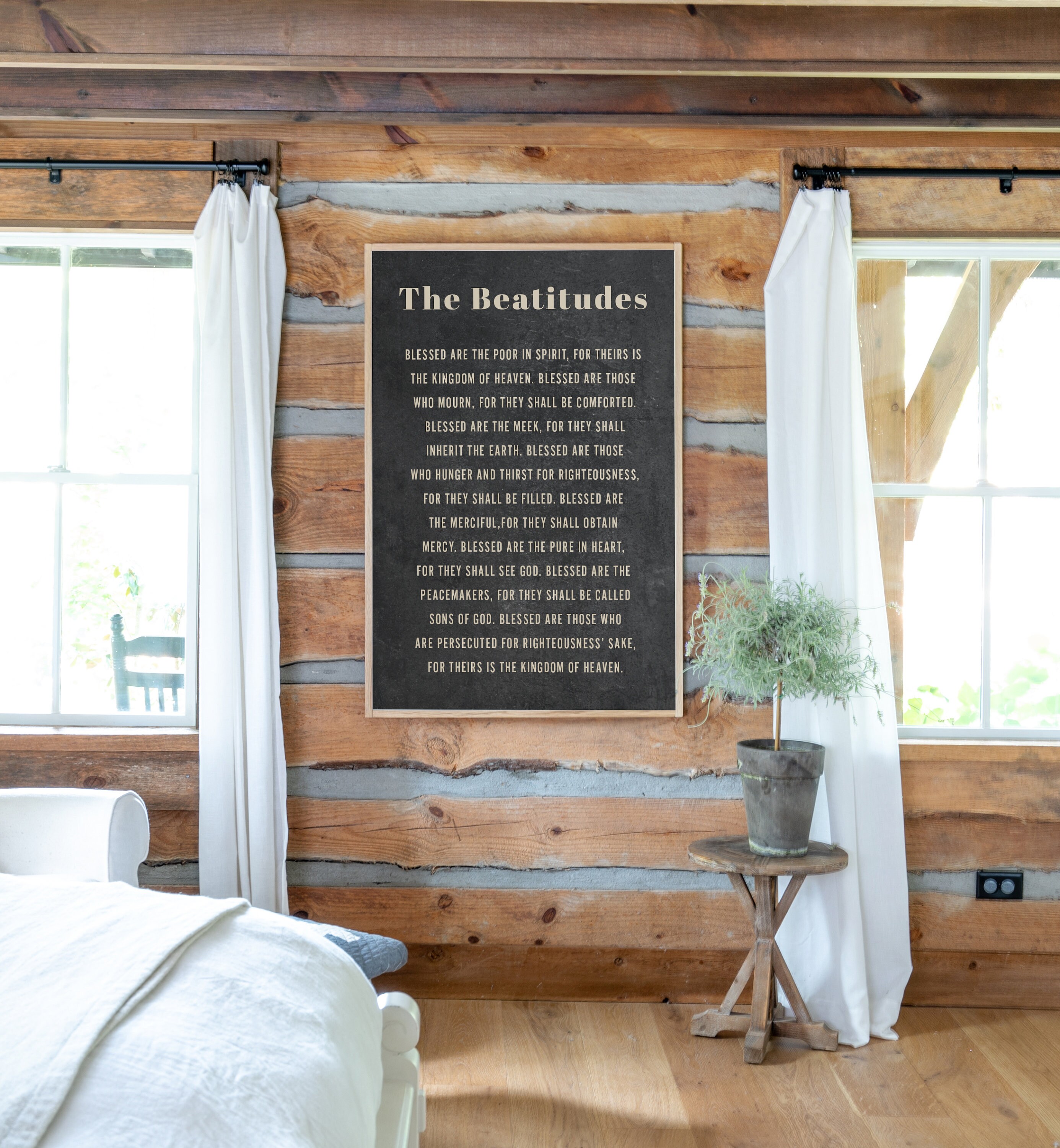 The Beatitudes Sign | Bible Verse Sign | Christian Wall Art | 181 - Etsy