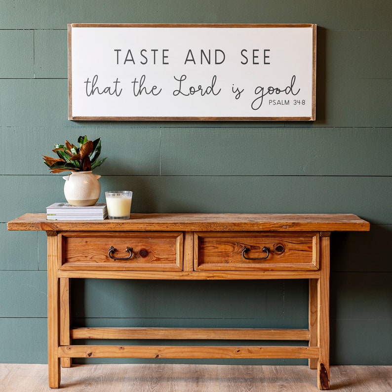 Kitchen Signs Taste And See That The Lord is Good Kitchen Wall Signs Psalm 34 8 Kitchen Wall Decor Dining Room Signs 035 image 3