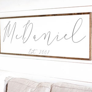 Family Name Sign Wedding Gift Housewarming Gift Christmas Gift Last Name Sign Bridal Shower Gift Family Name Established Sign image 5