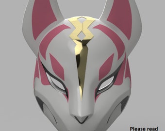 Fortnite Drift Mask Etsy - kitsune mask 3d model stl files