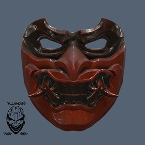 Oni Red hood mask 3D Model OBJ file