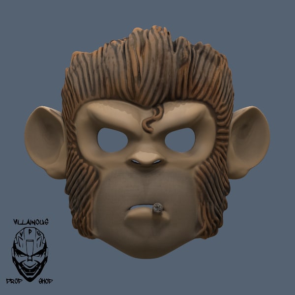 Fichier OBJ de modèle 3D de singe de l'espace / masque de pogo