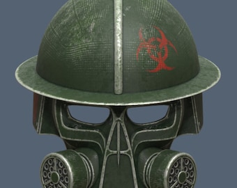 Archivo STL del modelo 3D del casco con máscara de gas