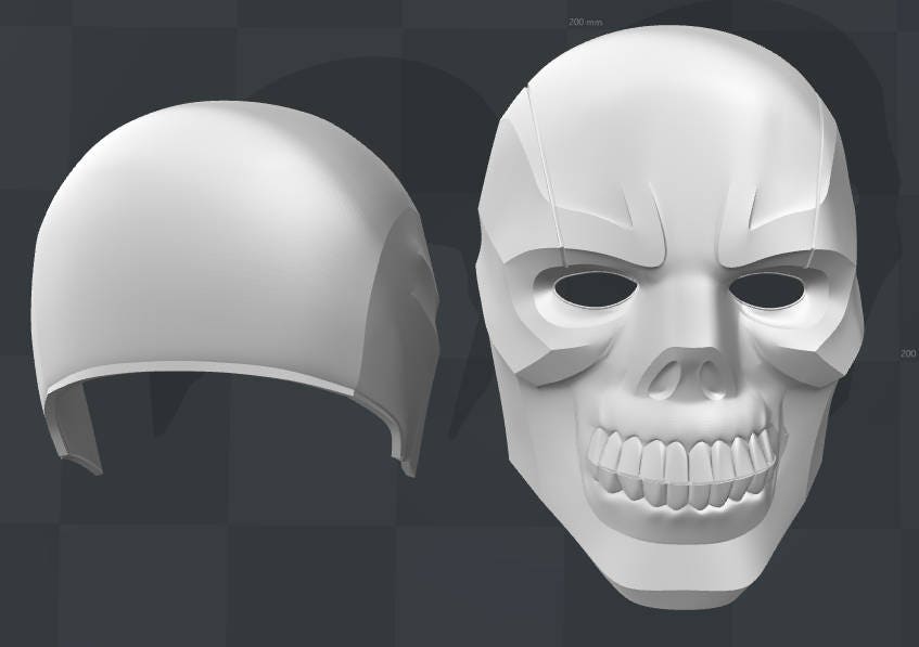 Hei Darker Than Black Mask STL and OBJ 3D PRINT 3D model 3D printable