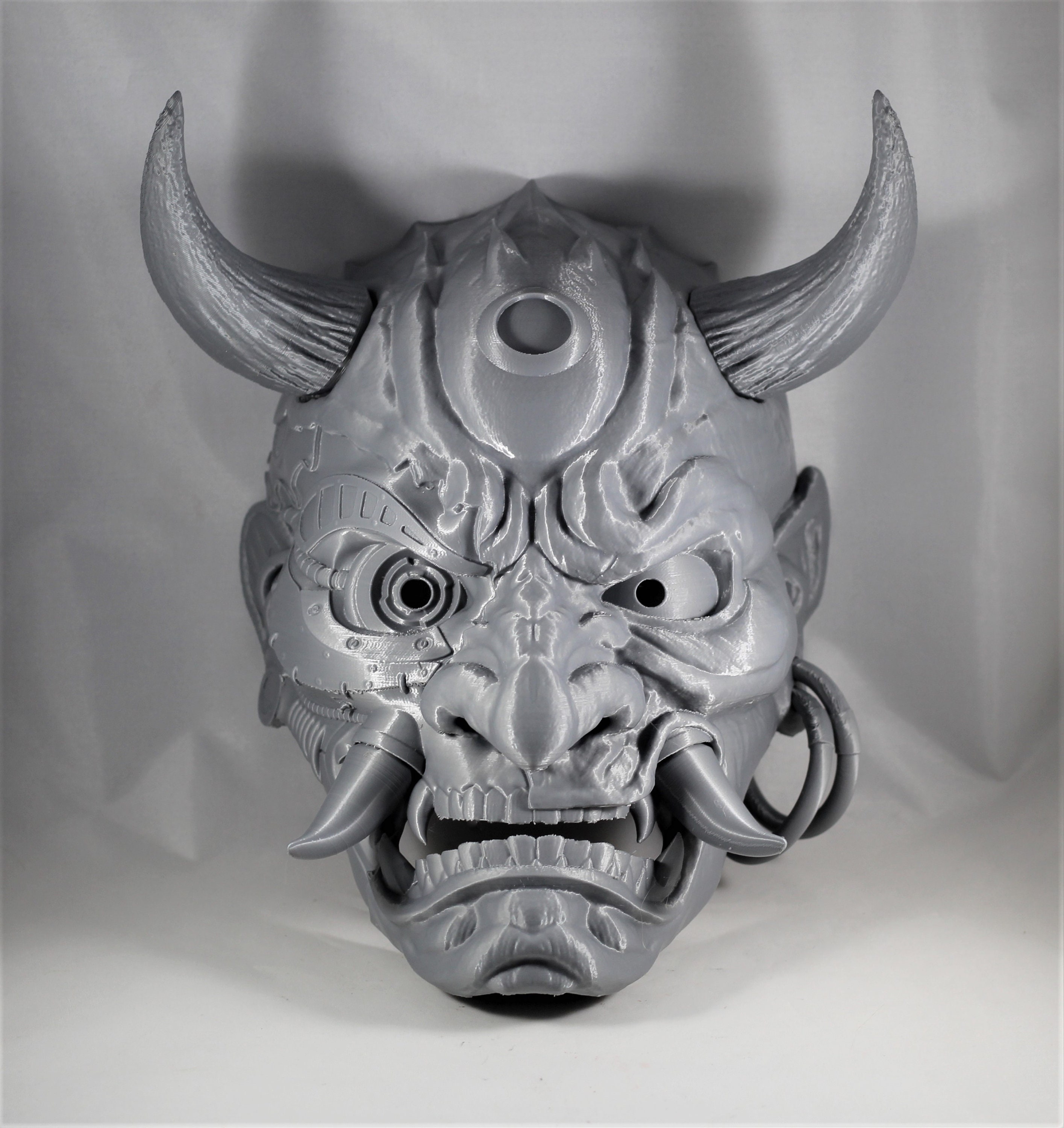 Handcrafted Cyberpunk Oni Mask - Limited Stock Available