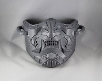 Half Cyber Oni Mask