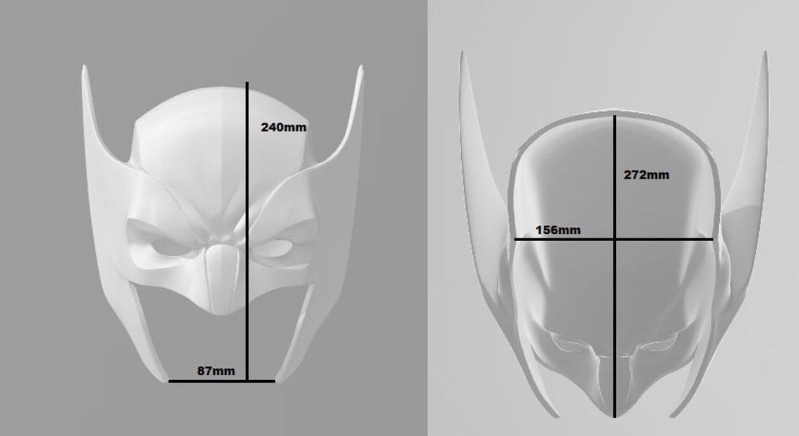 Wolverine Mask 3D Model STL File - Etsy