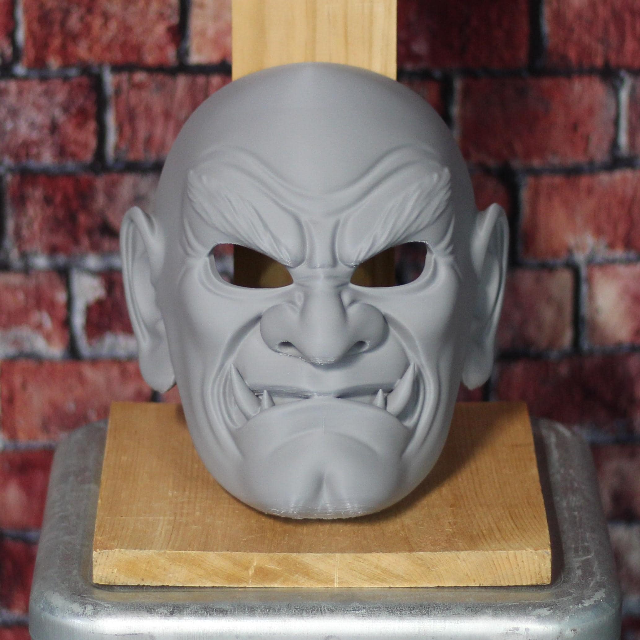 パーツ ONIRII ONE 3D 155mm Hornless Oni Mask - Etsy