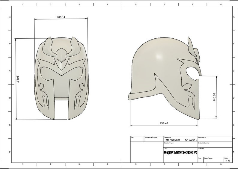 Helmet 3D Model STL File Version 2 Etsy