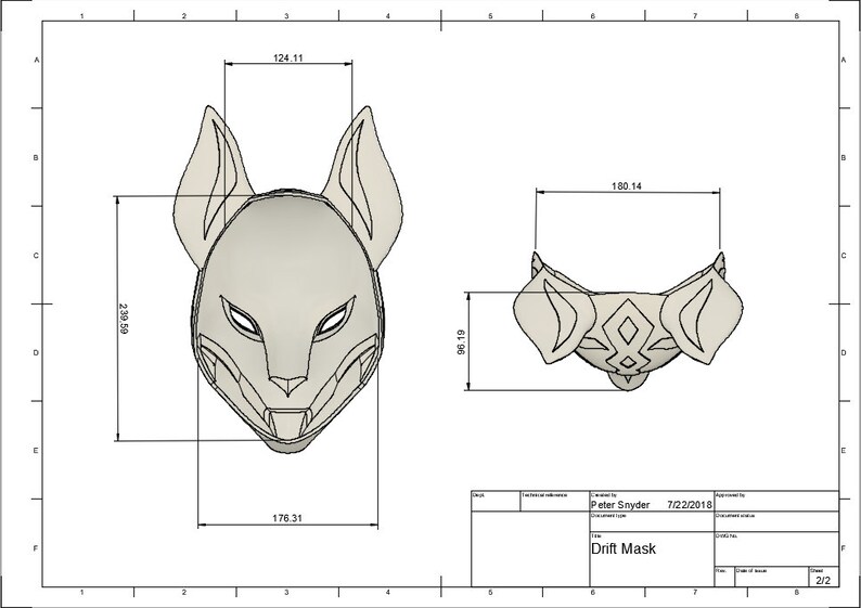 Kitsune Mask 3D Model STL files | Etsy