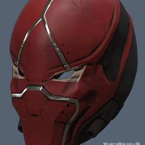 Red Hood Helmet Injustice 2 3D Model STL Files