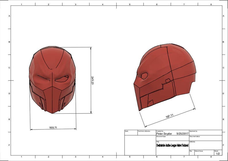 Deathstroke and Red Hood Helmets 3D Model STL Files - Etsy