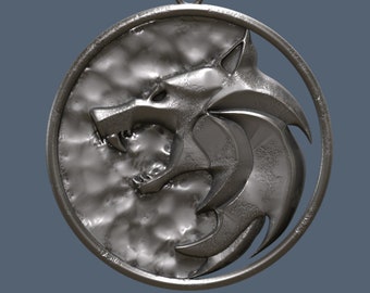 The Witcher (Geralt of Rivia Wolf Medallion) 3D Model OBJ Files