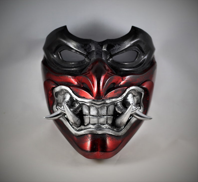 Oni Red hood mask 3D Model OBJ file Etsy