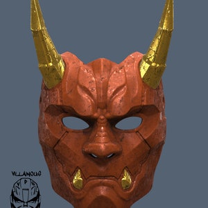 Oni Red Hood Mask version 2 Oni Mask image 7