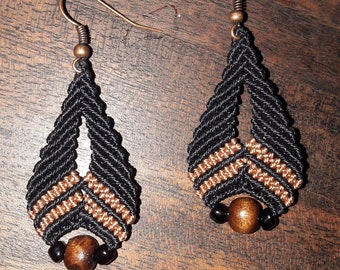 Boucles d'oreilles macramé