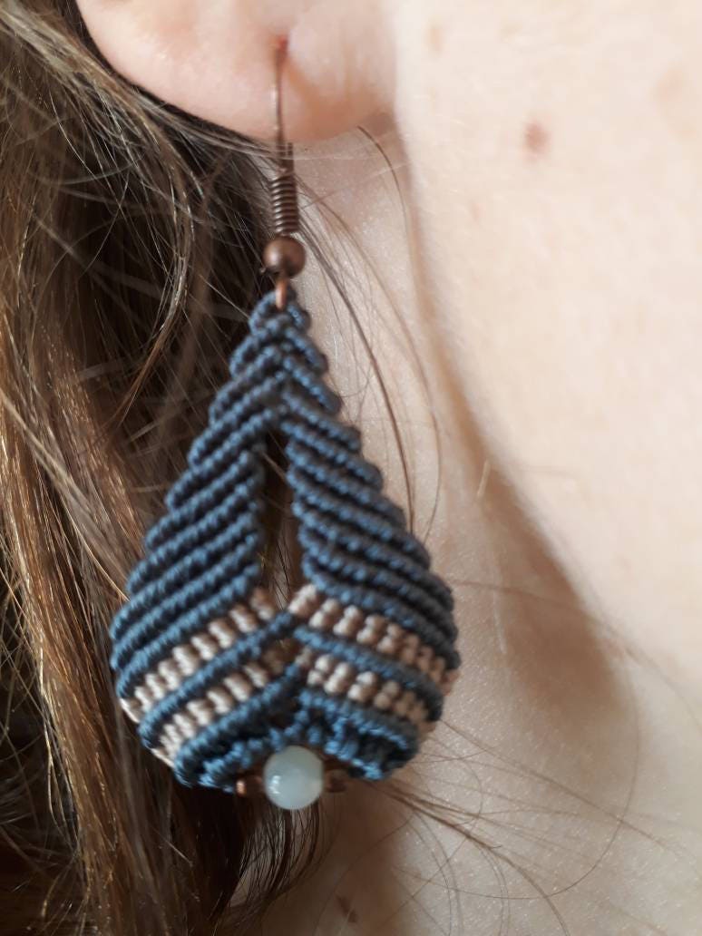 Macramé earrings Etsy
