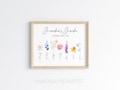 Personalized Mother's Day gift Grandmas garden custom watercolor birth month flowers print Family portrait printable product logo
