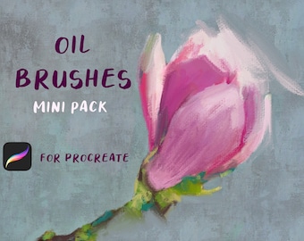 Ölpinsel für Procreate Mini-Pack von 15 Impasto und Spachtel und strukturierte Leinwand malerisches Ölpinselset für Procreate Künstler ipad